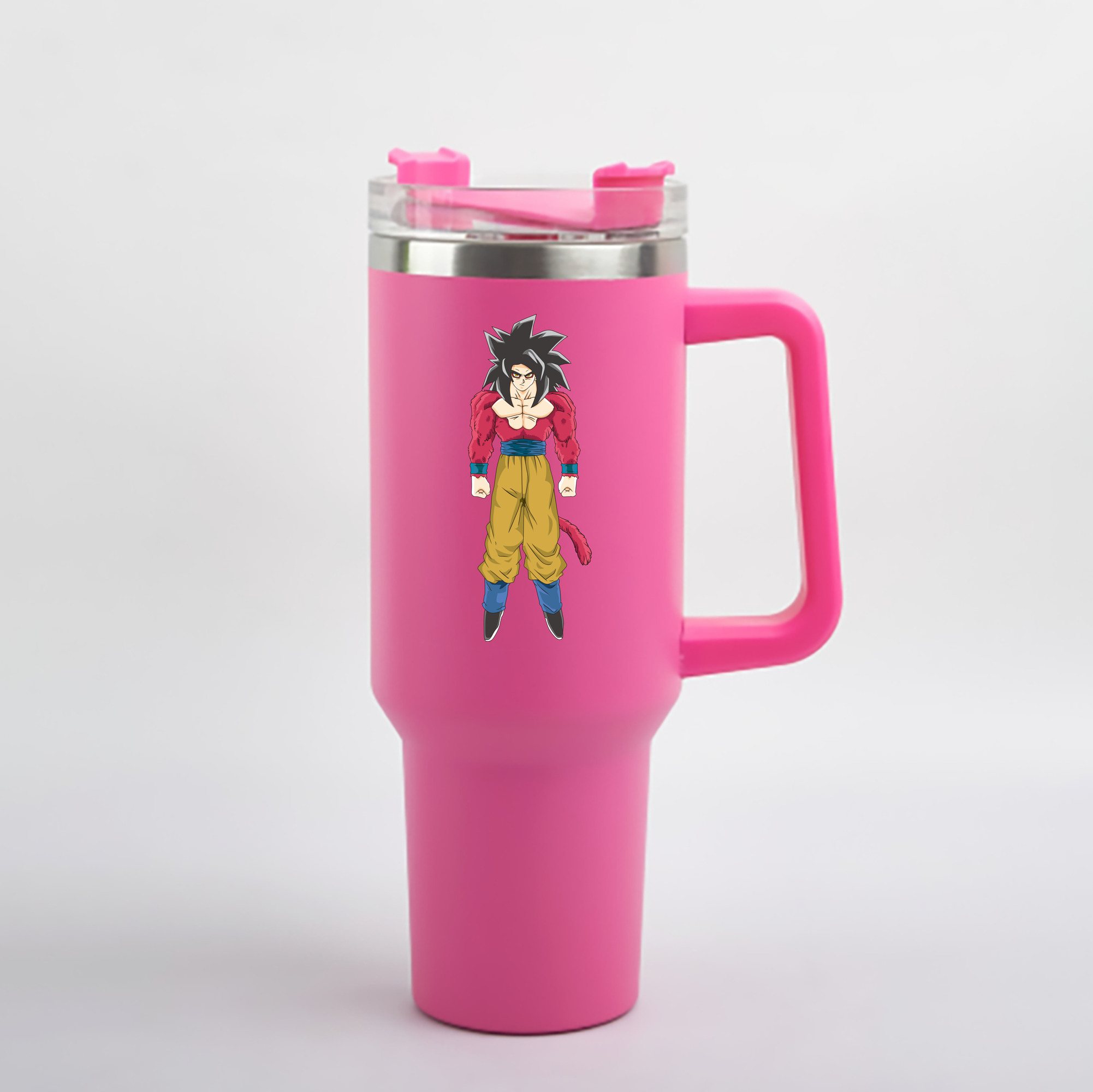 （画像用） ドラゴンボール 孫悟空（そん ごくう）Son Goku カカロット DRAGON BALL Kakarotto 1200mL車用タンブラー - クリスタルステッカー（プラスチックストロー付き）